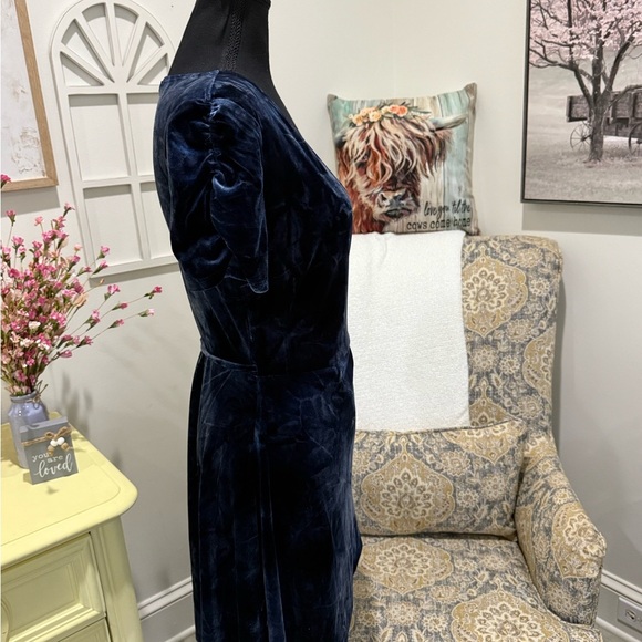 Forever 21 Blue Puff Sleeve Sheath Dress - Picture 6 of 6